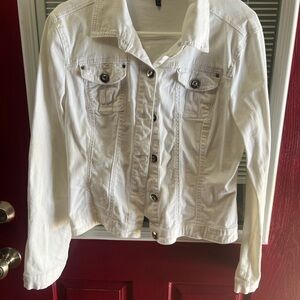 Baccini Women’s White Jean Jacket